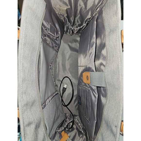 Nordace Siena Smart Pro Tote Travel Bag Grey RFID USB Charging Backpack NWT - Picture 7 of 15